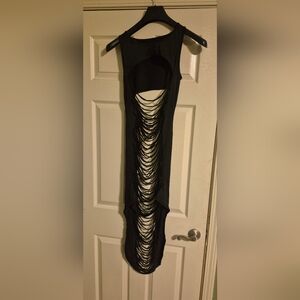 Black Cut-Out Bathingsuit Coverup